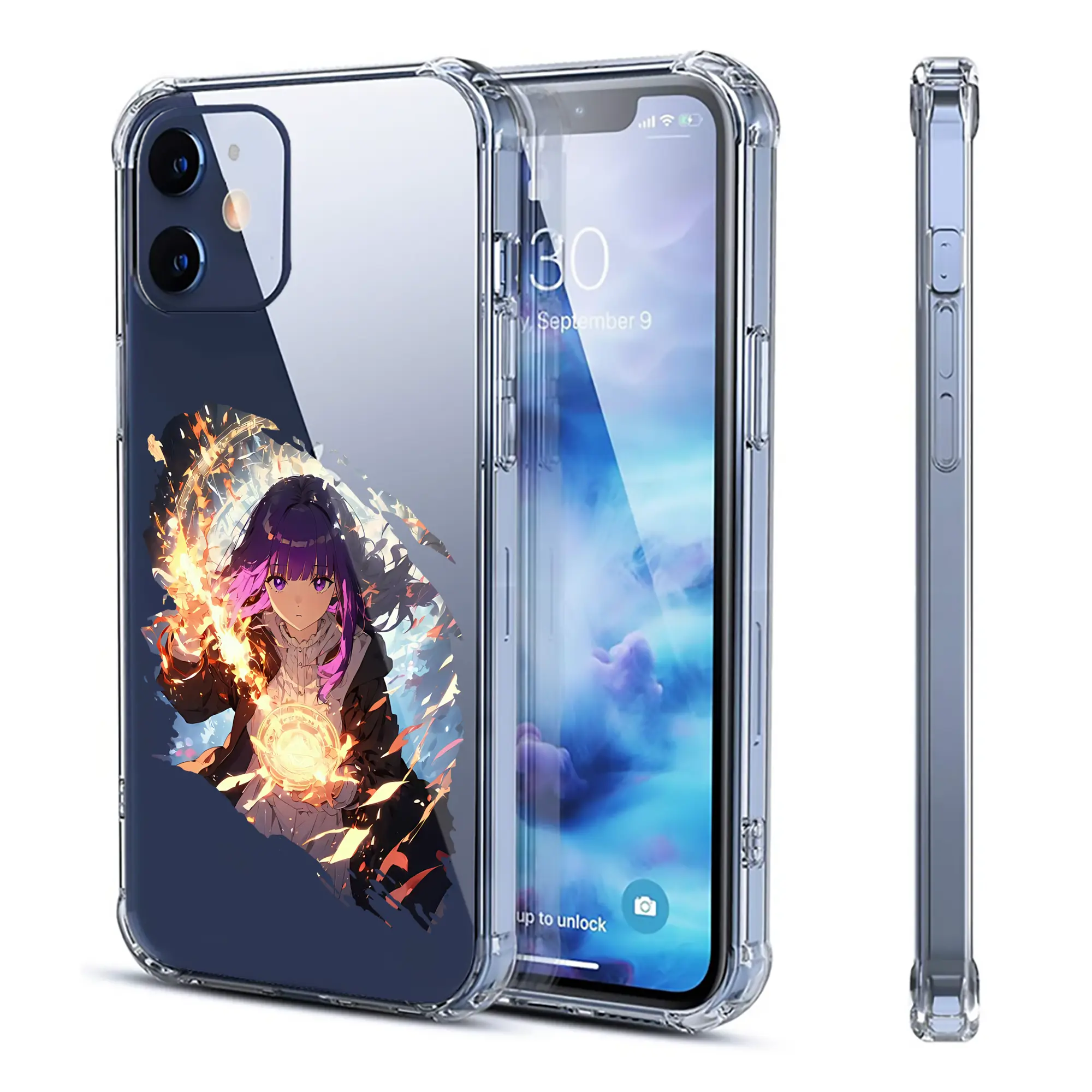 葬送のフリーレン（Frieren） グッズ,フェルン（Fern） - IPhone 12シリーズ対応 ・ 透明スマホケース ・ クリアソフトケース ・ TPU素材 ・ 耐衝撃 ・ 高密着 ・ 防汚 防指紋 ・ 簡単着脱